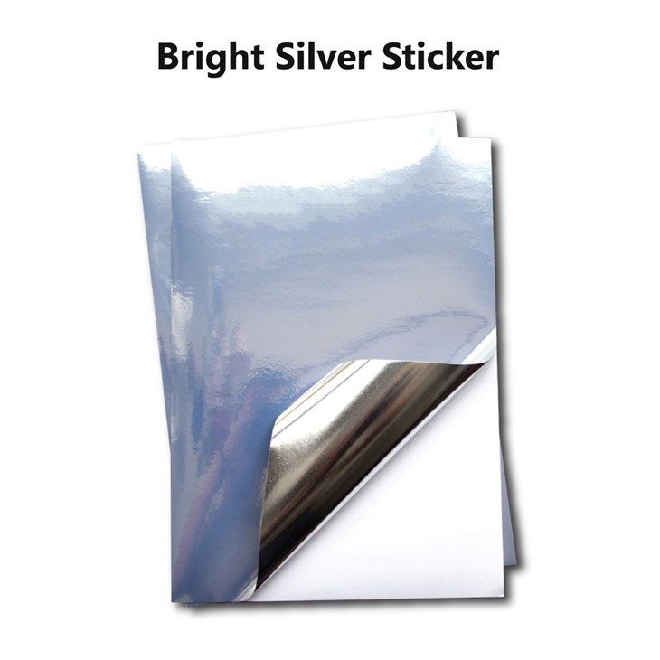 Bright Silver PET Self adhesive label (4)